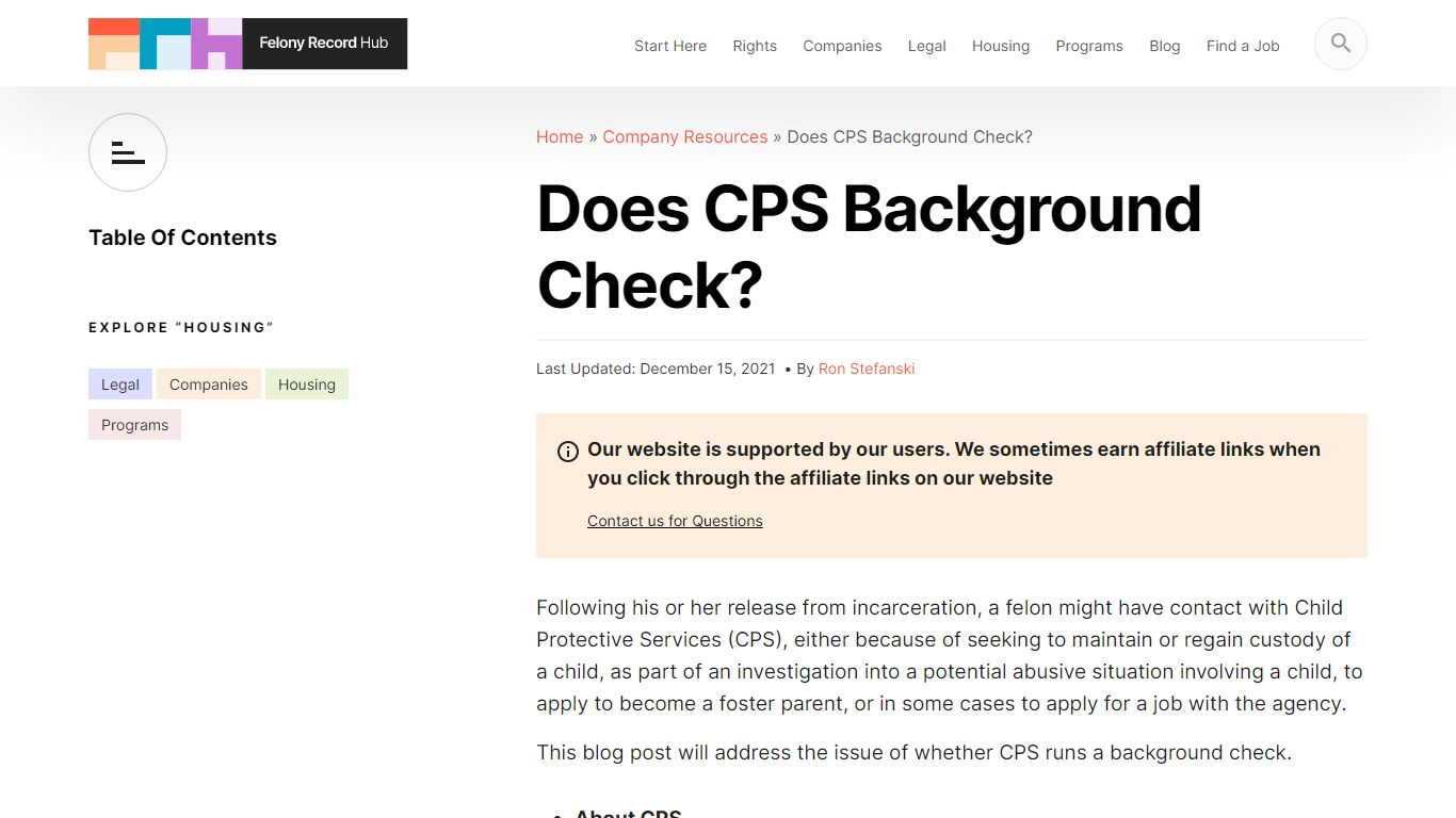 Does CPS Background Check? | Felony Record Hub